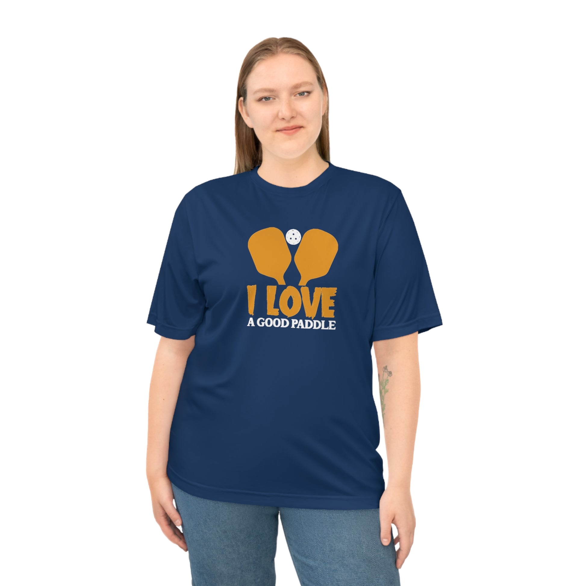 Women's Sporty Pickleball T-shirt - I Love a Good Paddle