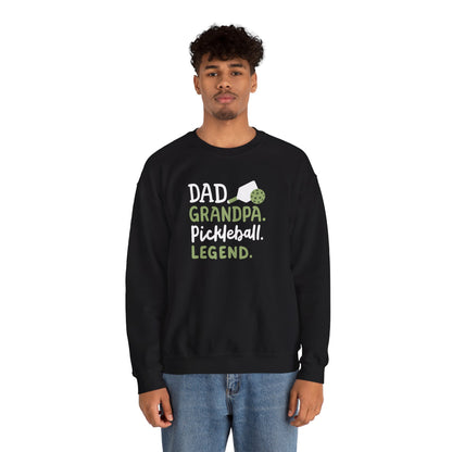 Men's Soft Pickleball Sweatshirt - Dad Grandpa Pickleball Legend