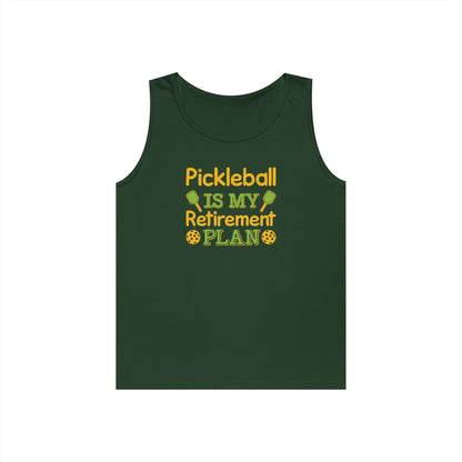 Men's Funny Pickleball Tank Top - Pickleball Is My Retirement Plan Green