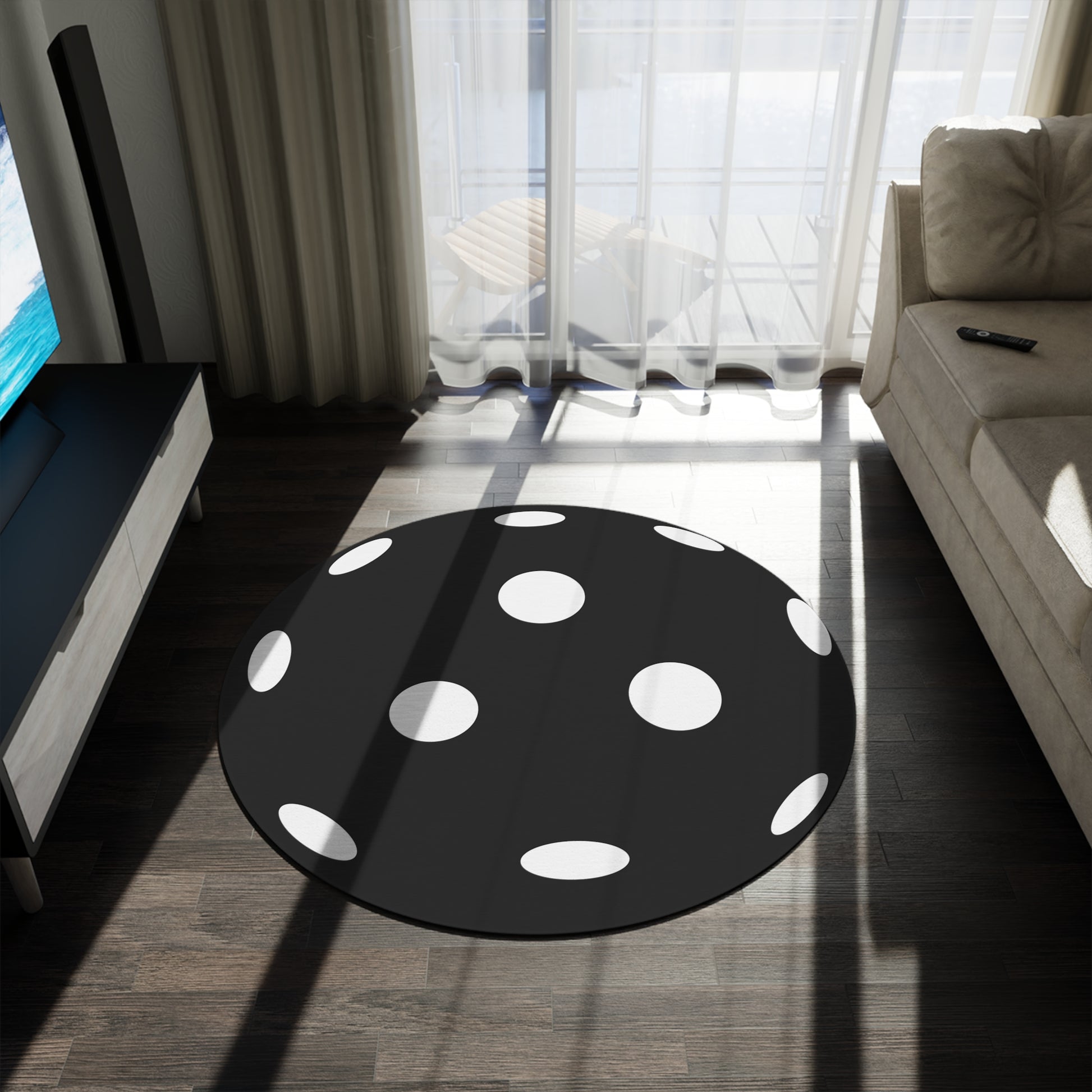 Pickleball Cute Round Rug - Pickleball Ball