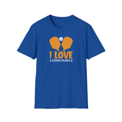 Men's Playful Pickleball T-shirt - I Love a Good Paddle Royal