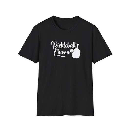 Women's Stylish Pickleball T-shirt - Pickleball Queen Black
