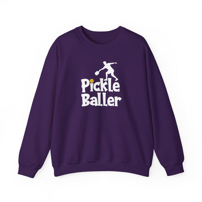 Men's Soft Pickleball Sweatshirt - Pickle Baller Purple