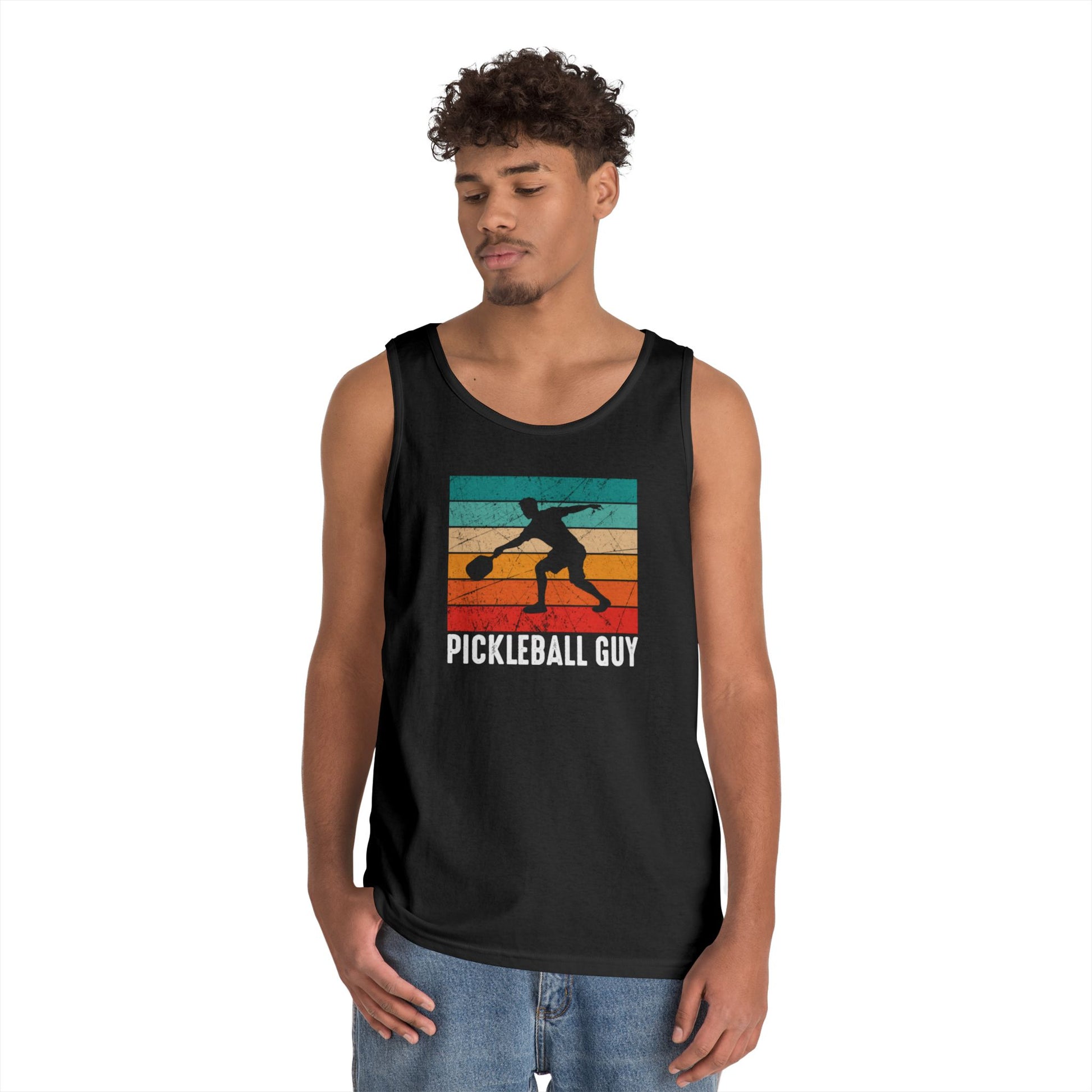 Men's Cool Pickleball Tank Top - Pickleball Guy Retro
