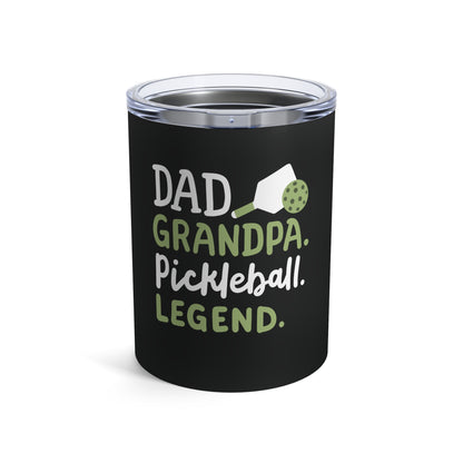 Pickleball Handy Tumbler - Dad Grandpa Pickleball Legend Black