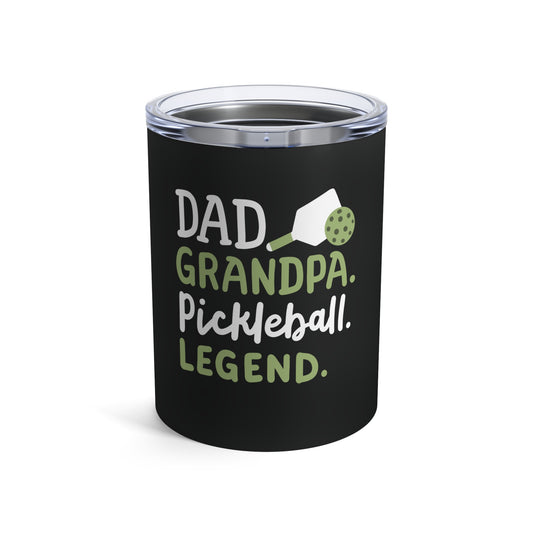 Pickleball Handy Tumbler - Dad Grandpa Pickleball Legend Black
