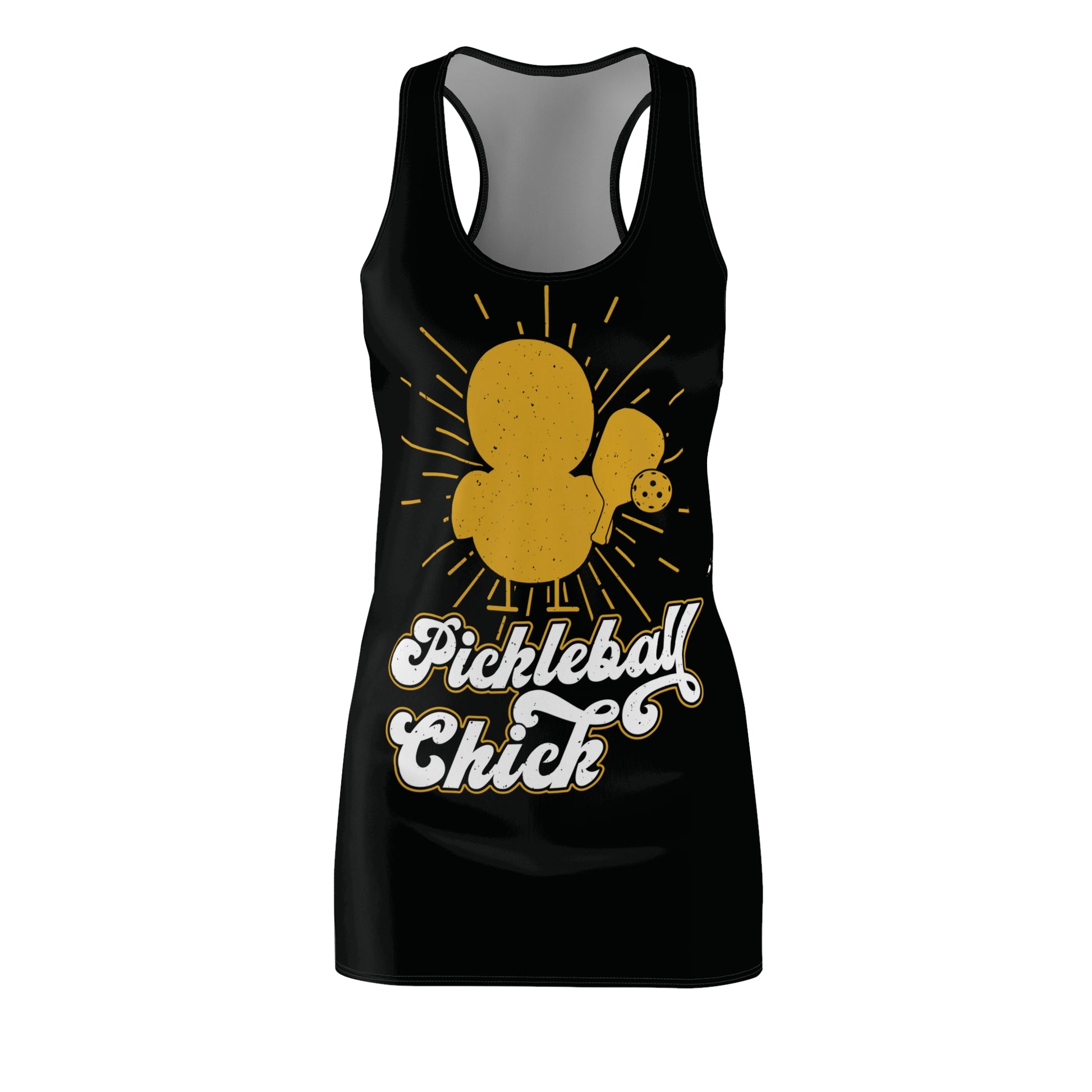 Women's Funny Pickleball Dress - Pickleball Chick Black