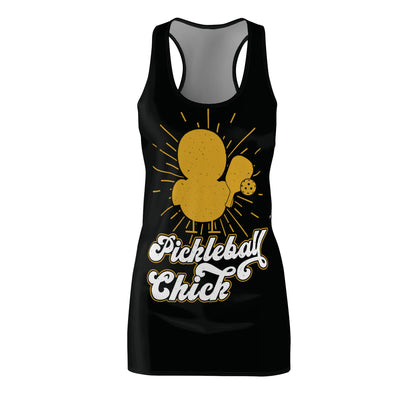 Women's Funny Pickleball Dress - Pickleball Chick Black