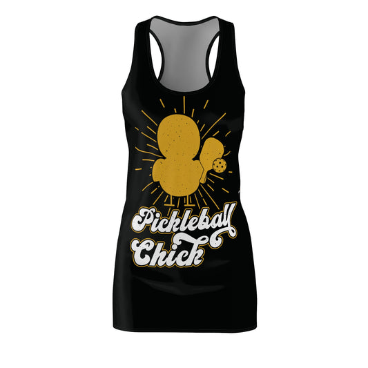 Women's Funny Pickleball Dress - Pickleball Chick Black