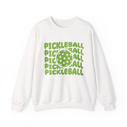 Men's Fun Pickleball Sweatshirt - Pickleball Pop White