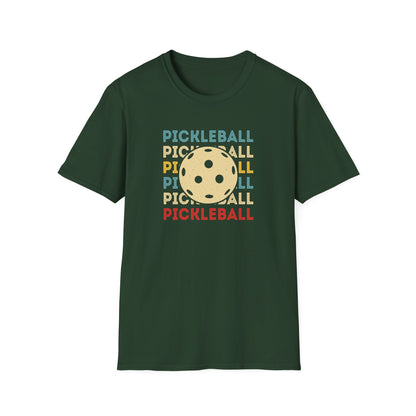 Men's Fun Pickleball T-shirt - Pickleball and Ball Green
