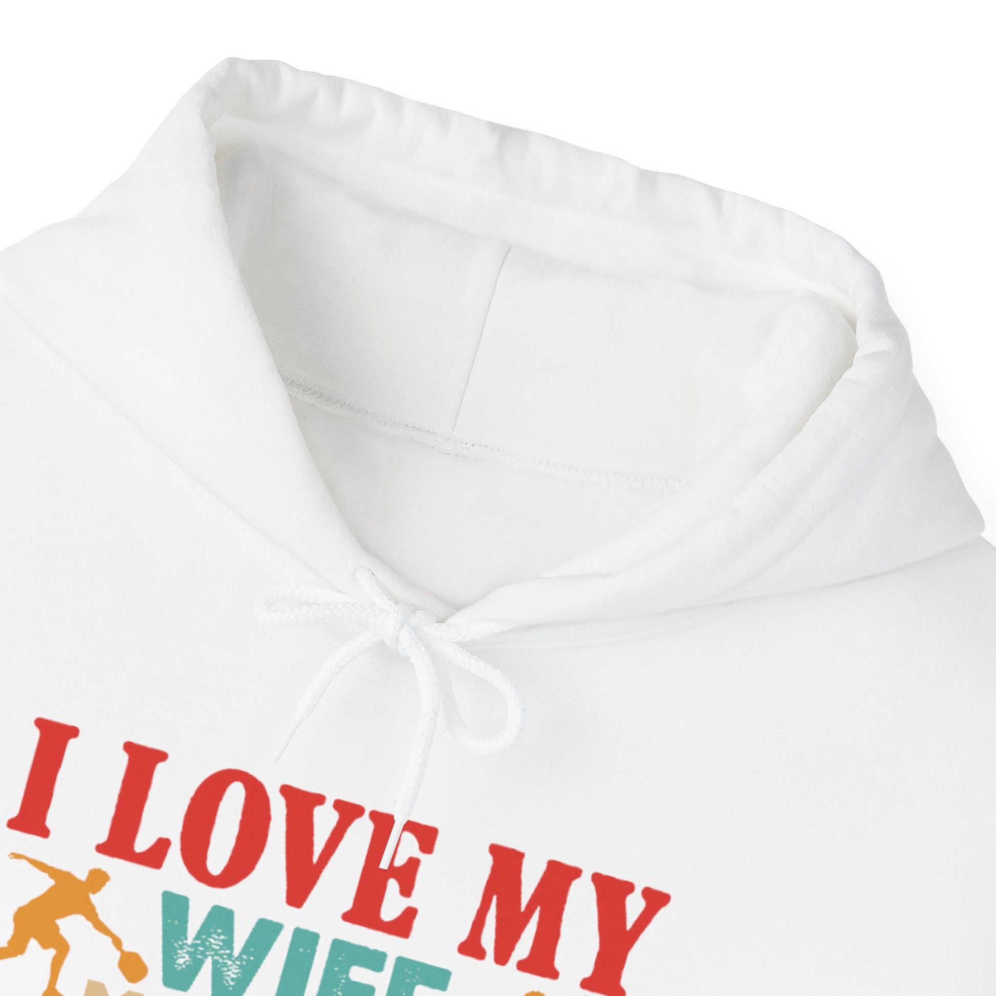 Men's Funny Pickleball Hoodie - I Love My Wife More Than Pickleball