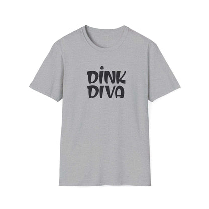 Women's Funny Pickleball T-shirt - Dink Diva Gray