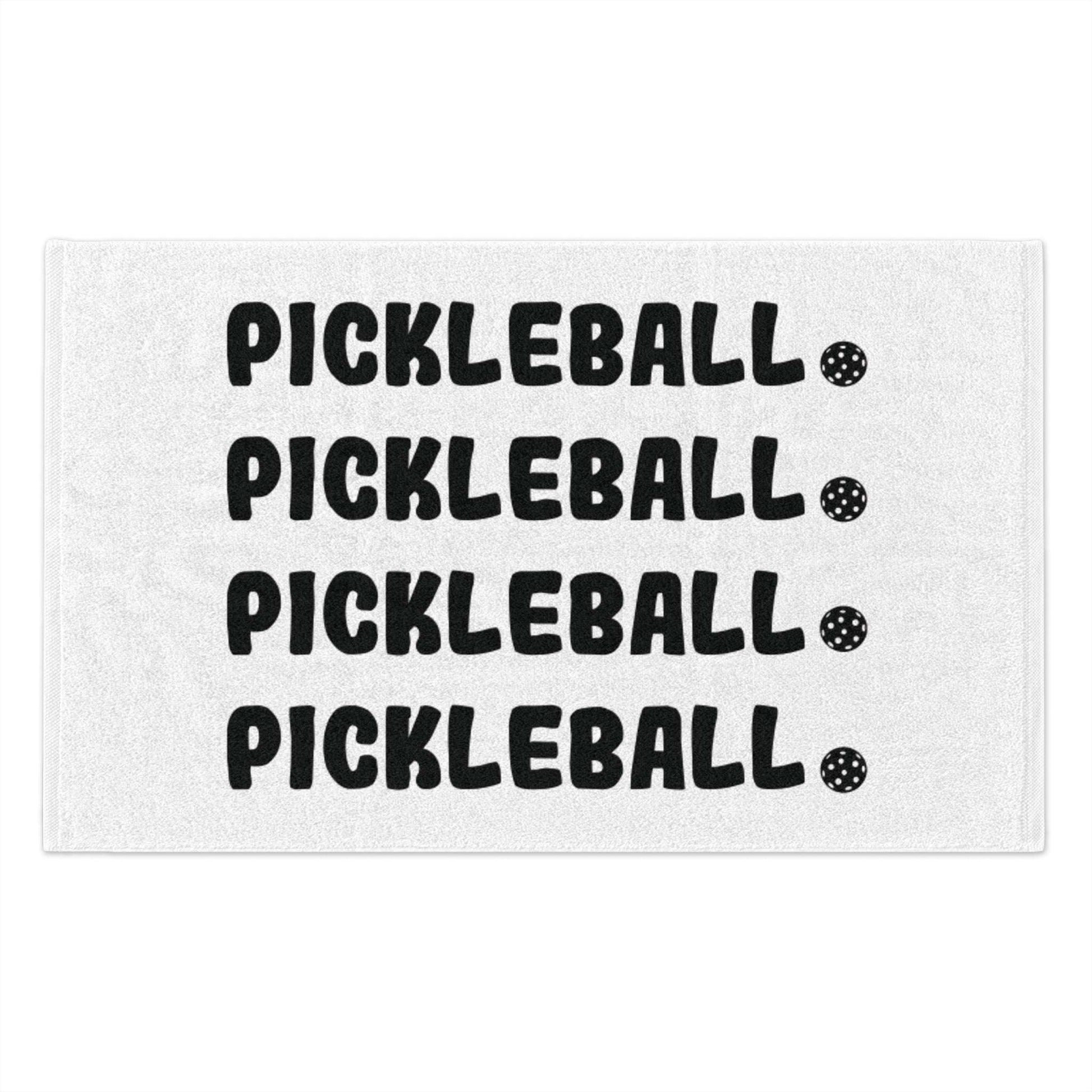 Pickleball Fun Rally Towel - Pickleball Repeat White