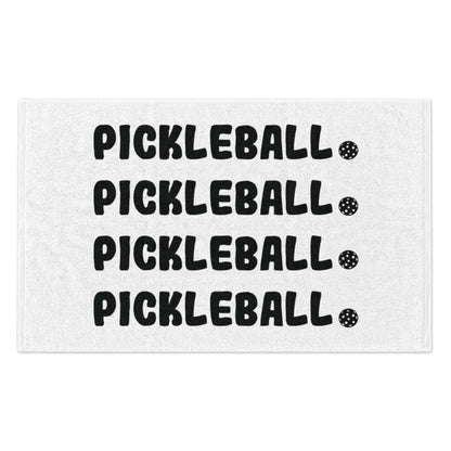 Pickleball Fun Rally Towel - Pickleball Repeat White
