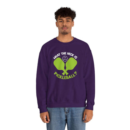 Men's Funny Pickleball Sweatshirt - What the Heck Is Pickleball?