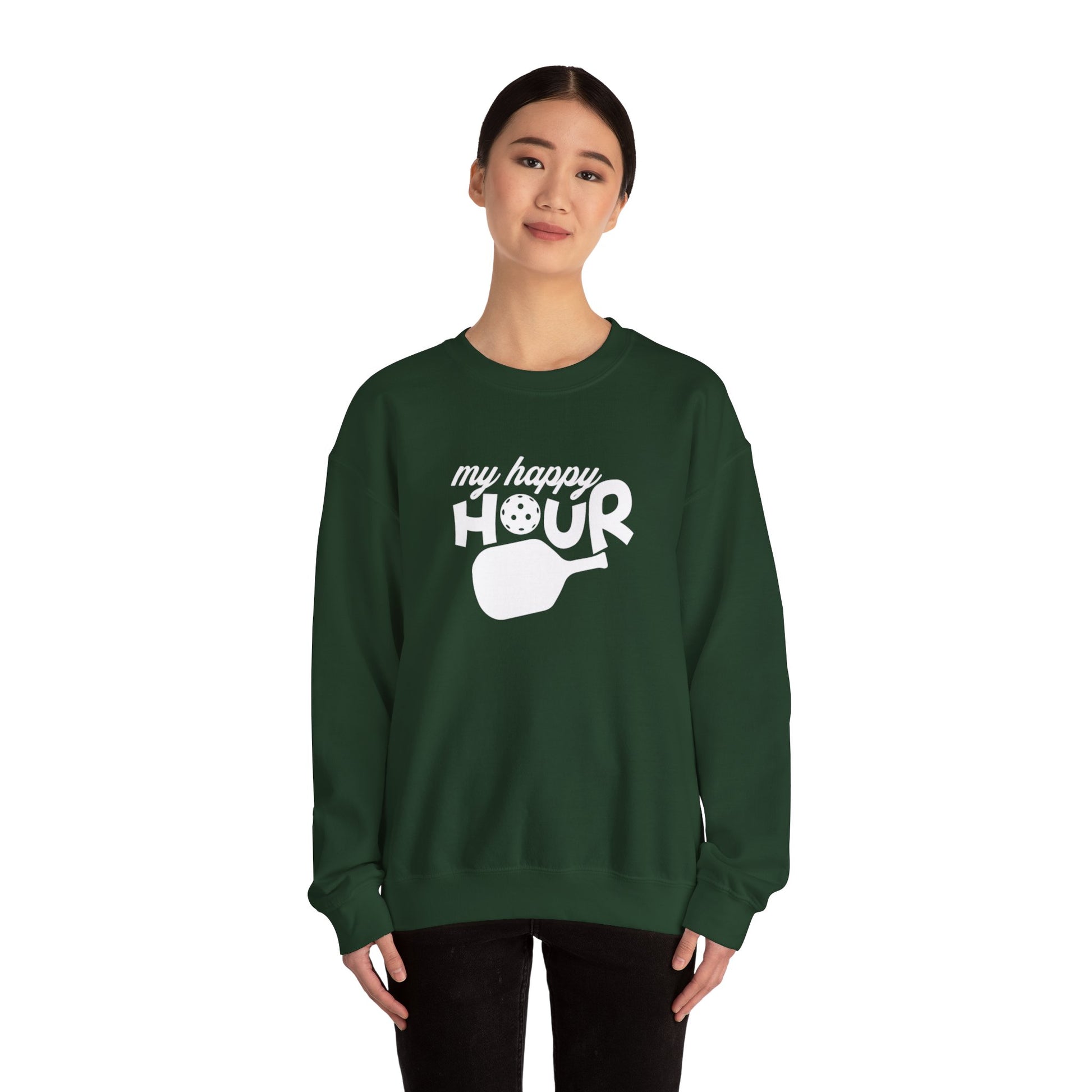 Women's Lightweight Pickleball Sweatshirt - My Happy Hour