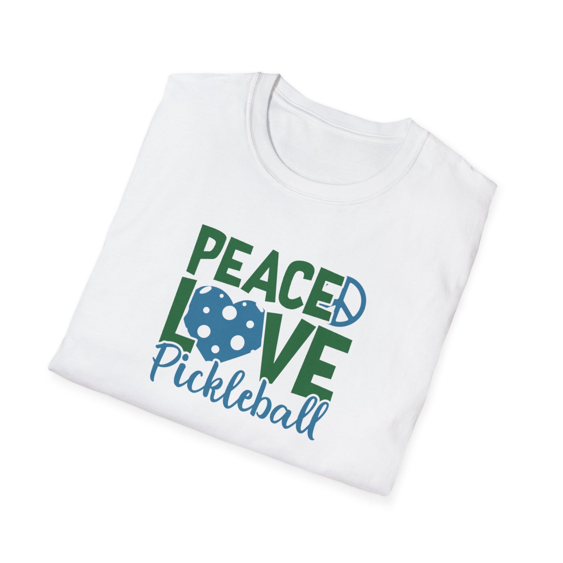 Women's Durable Pickleball T-shirt - Peace, Love, Pickleball