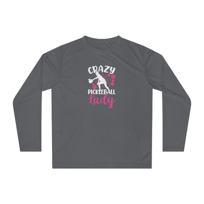 Women's Pickleball Long Sleeves top - Crazy Pickleball Lady Gray