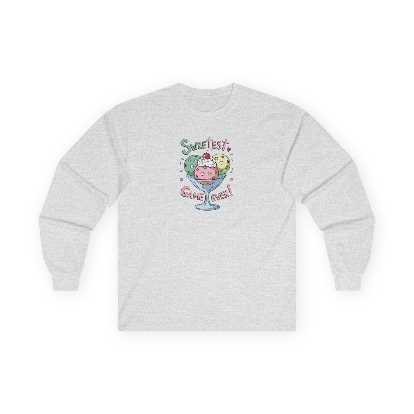 Women's Lightweight Pickleball Long Sleeves top - Sweetest Game Ever Gray