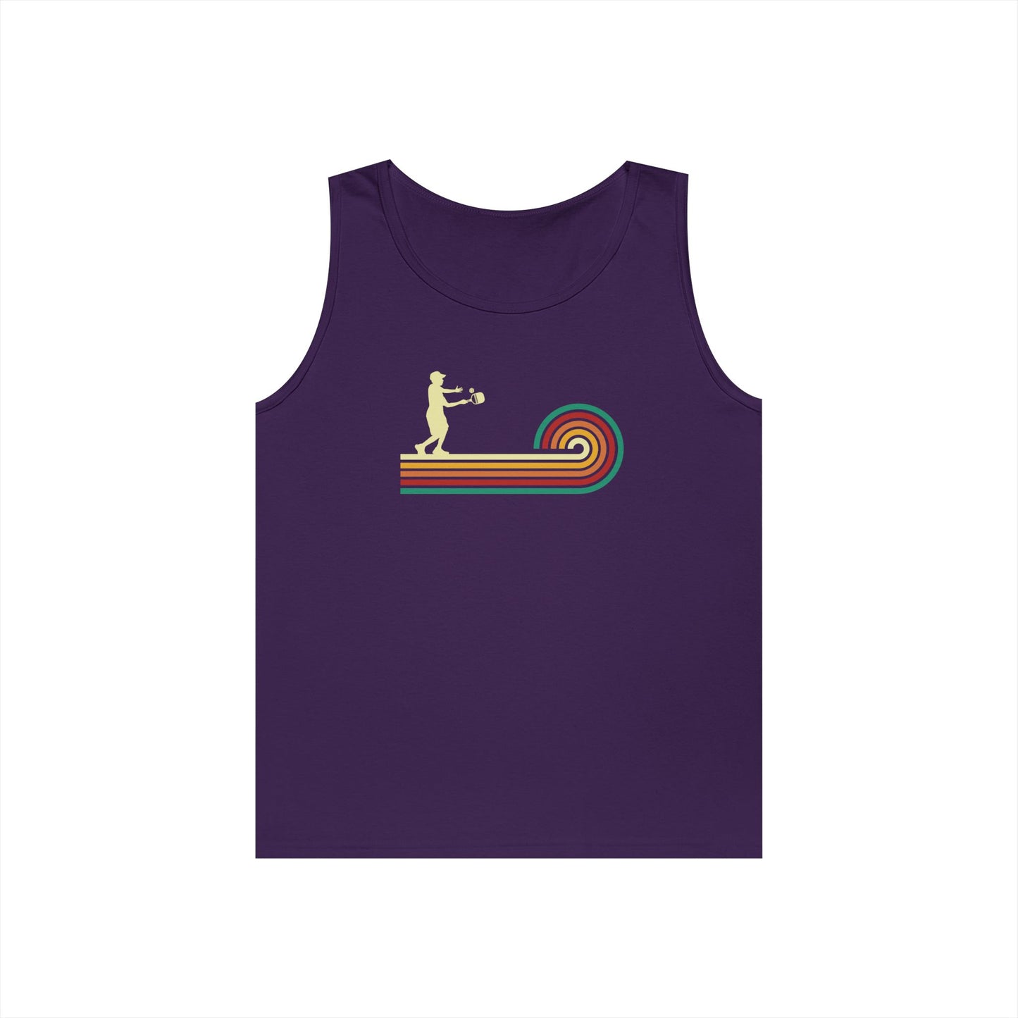 Men's Unique Pickleball Tank Top - Pickleball Retro Purple