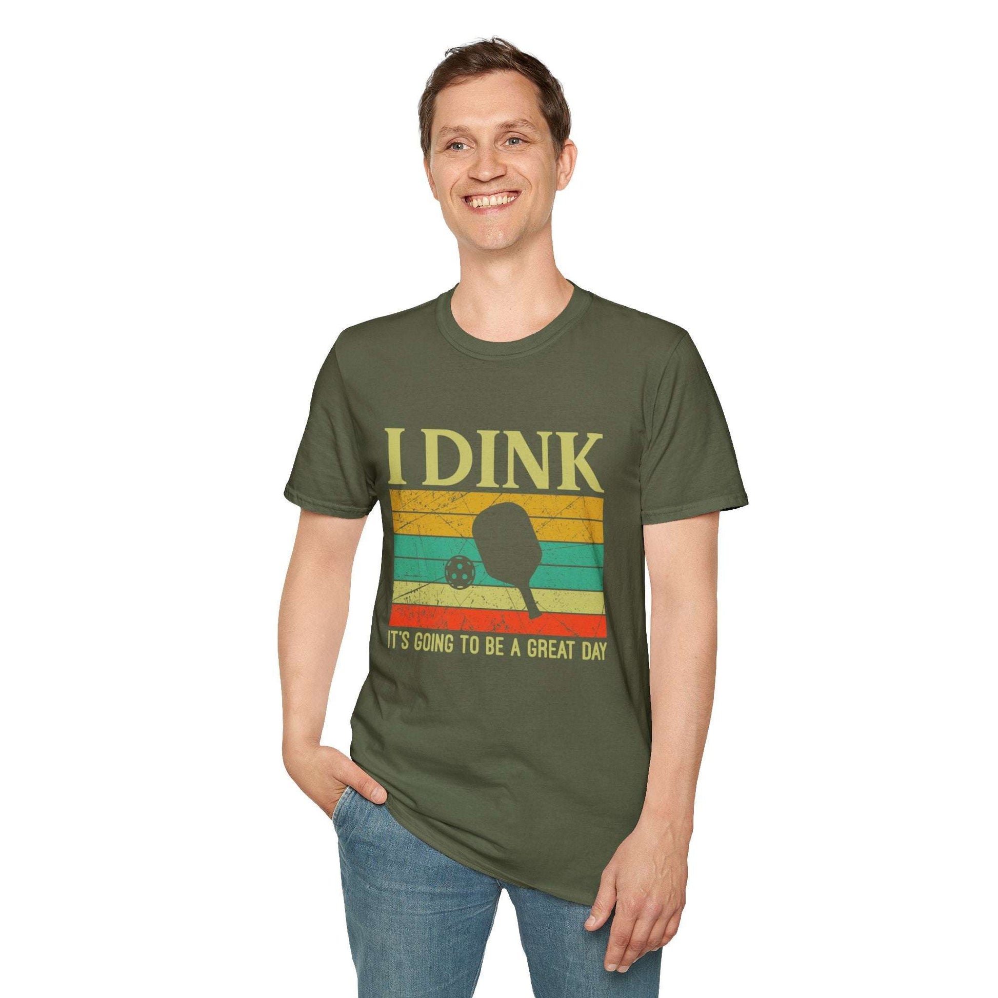 Men's Pickleball T-shirt - I Dink It's Going To Be a Good Day Retro