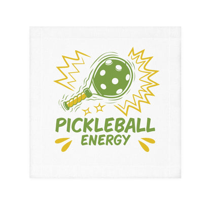 Pickleball Stylish Face Towel - Pickleball Energy White