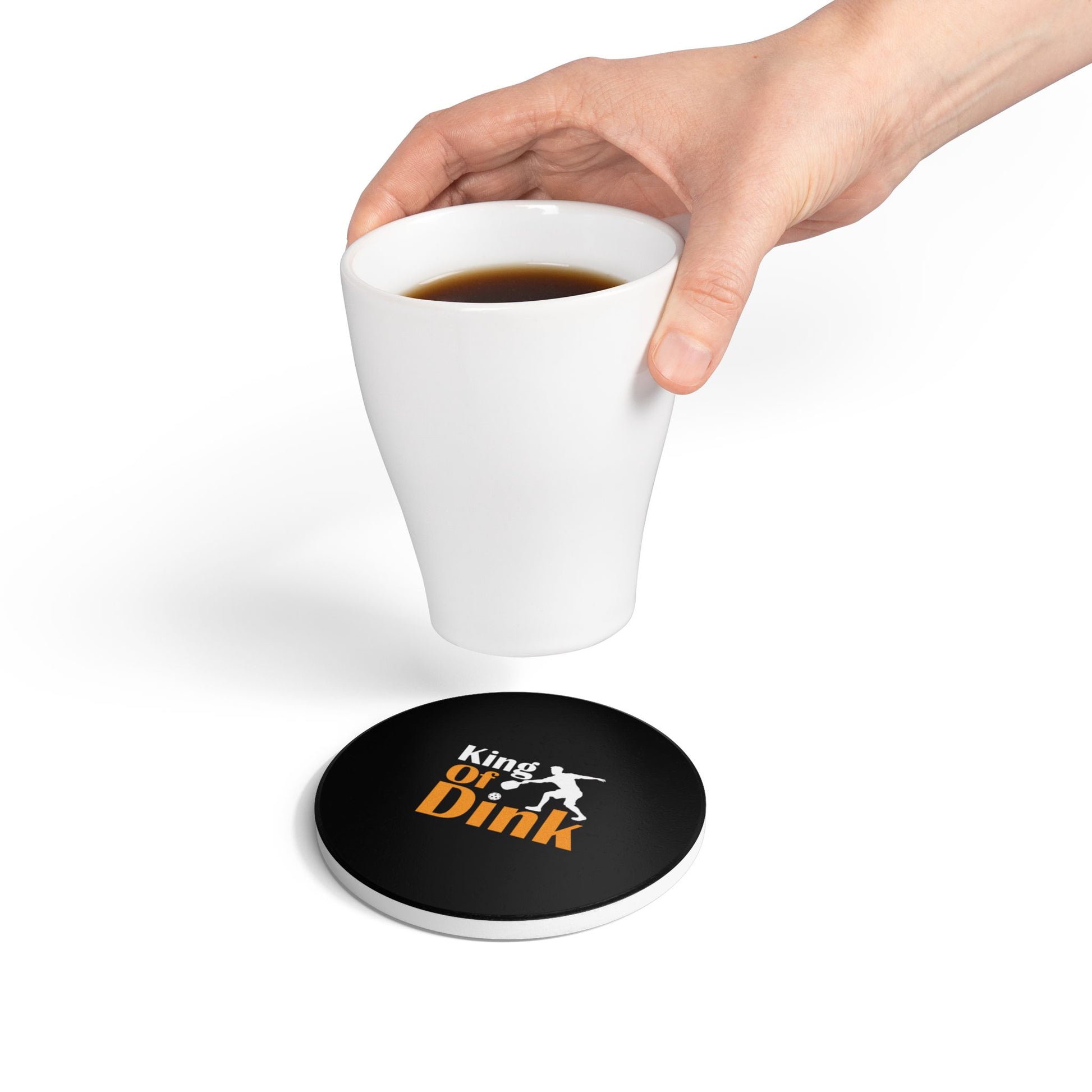 Pickleball Cool Ceramic Coaster - King of Dink