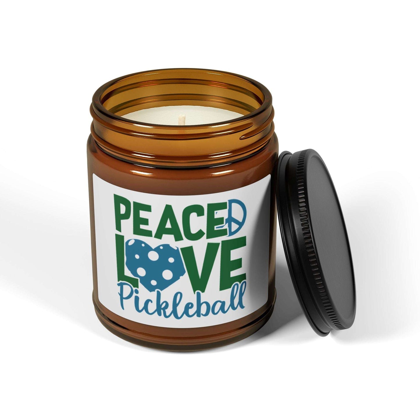Pickleball Cheerful Candle - Peace, love, pickleball