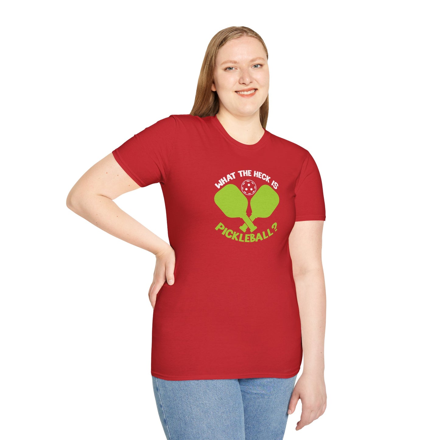 Women's Funny Pickleball T-shirt - What the Heck Is Pickleball?