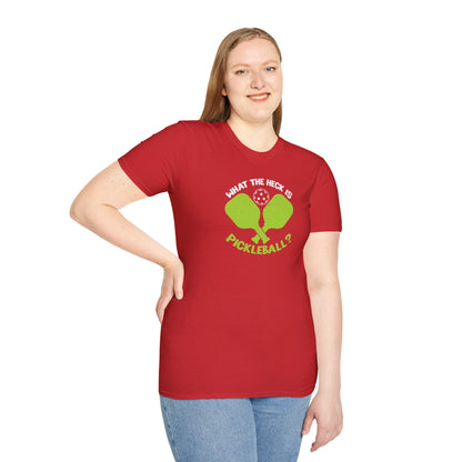 Women's Funny Pickleball T-shirt - What the Heck Is Pickleball?