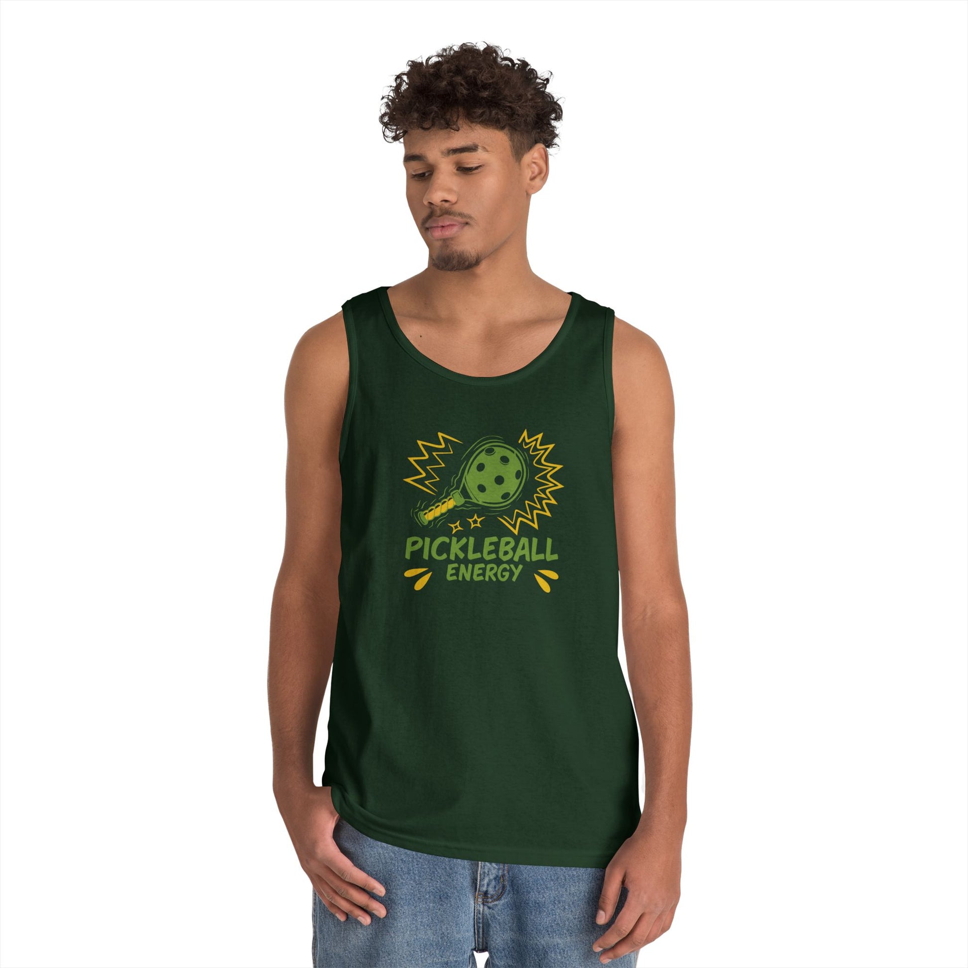 Men's Fun Pickleball Tank Top - Pickleball Energy