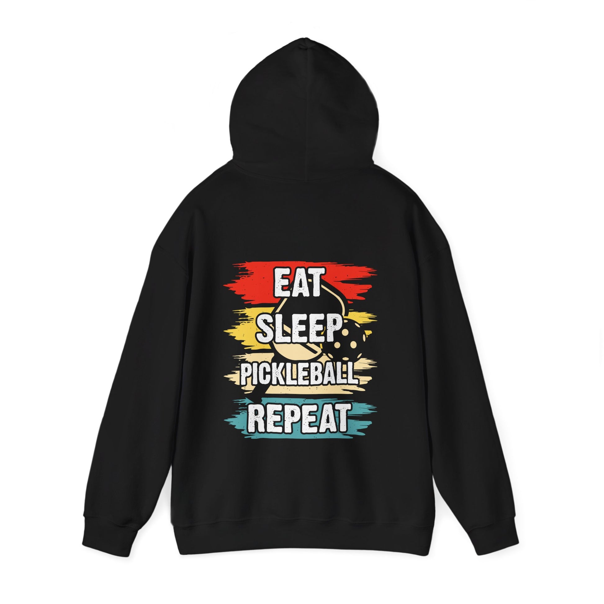 Men's Pickleball Hoodie - Eat Sleep Pickleball Repeat Retro