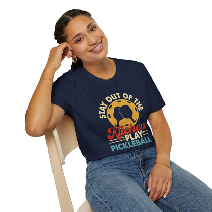 Women's Pickleball T-shirt - Stay Out of the Kitchen Play Pickleball