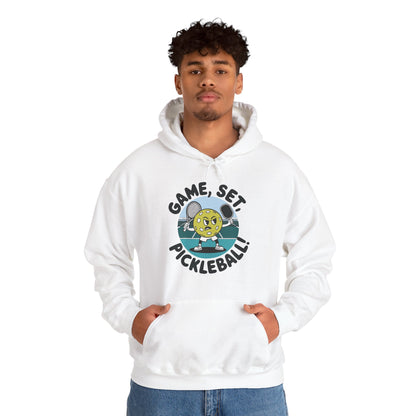 Men's Comfy Pickleball Hoodie - Game, Set, Pickleball