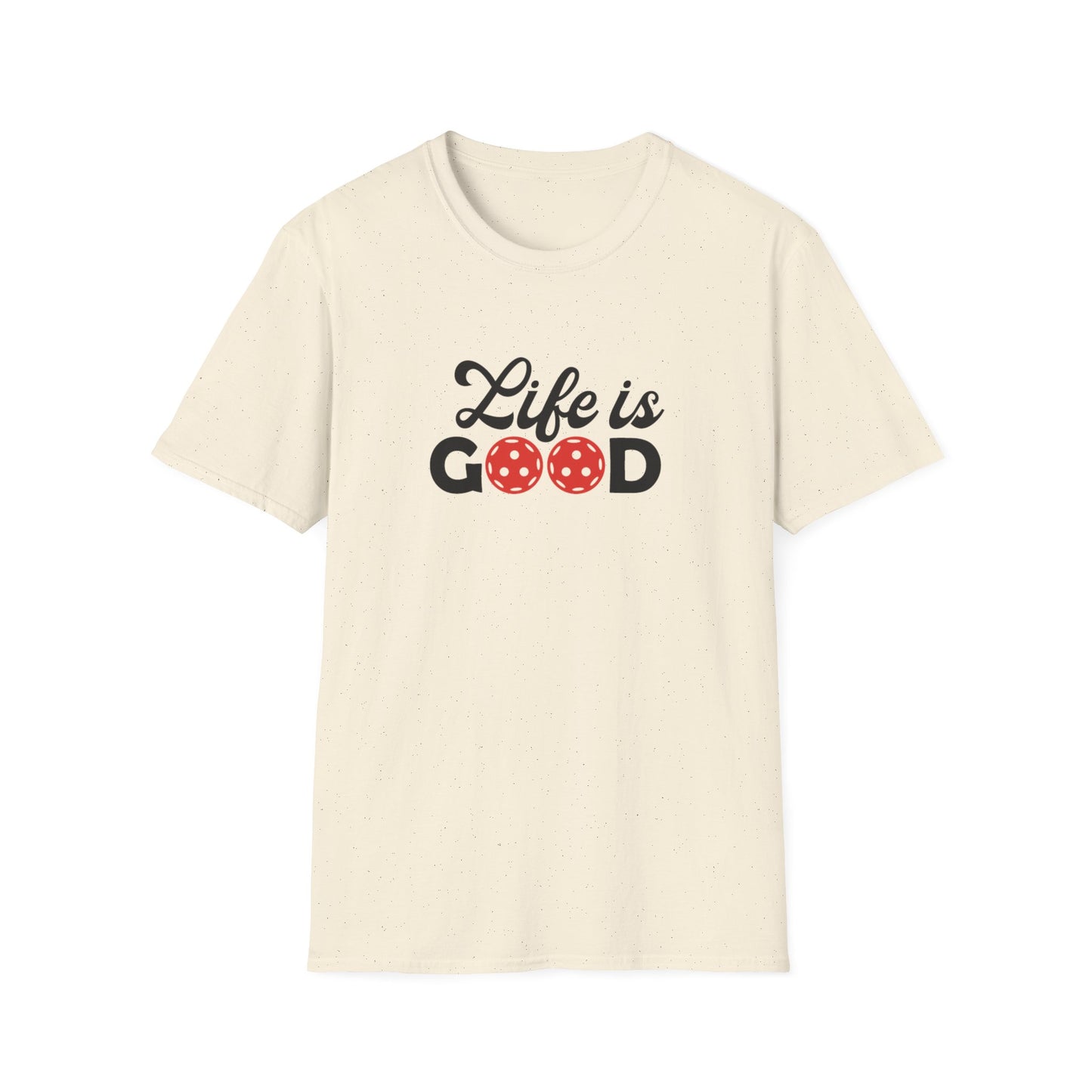 Women's Cute Pickleball T-shirt - Life is Good Beige