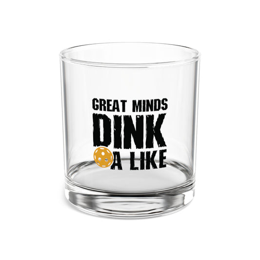 Pickleball Playful Rocks Glass - Great Mind Dink a Like