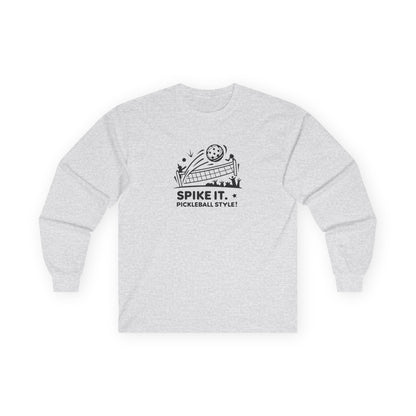 Men's Soft Pickleball Long Sleeves top - Spike It Pickleball Style Gray