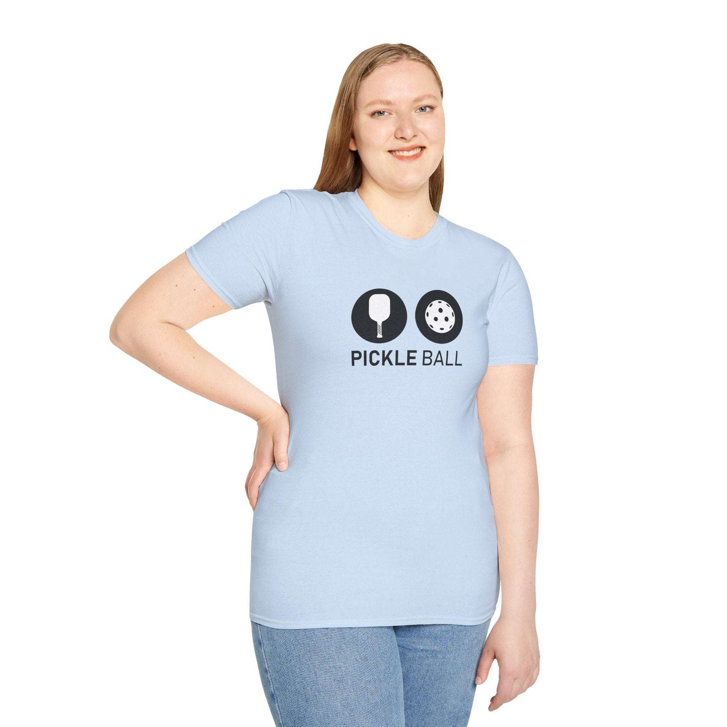 Women's Fun Pickleball T-shirt - Pickle and Ball