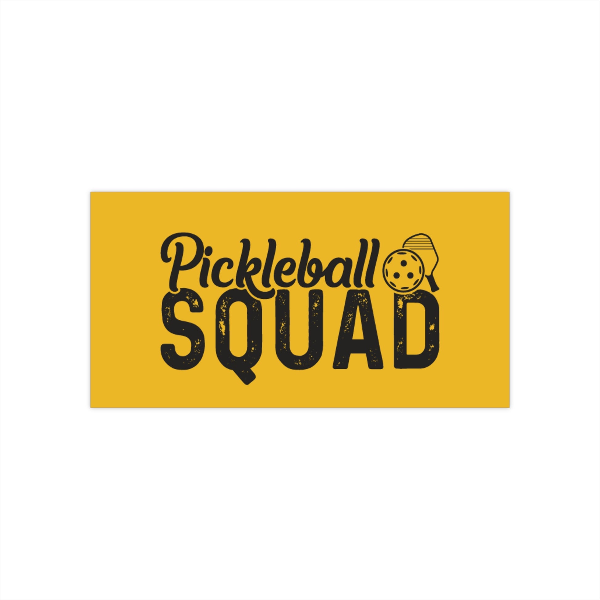 Pickleball Energetic Bumper Sticker - Pickleball Squad 7.5" × 3.75"