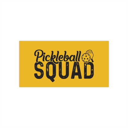 Pickleball Energetic Bumper Sticker - Pickleball Squad 7.5" × 3.75"