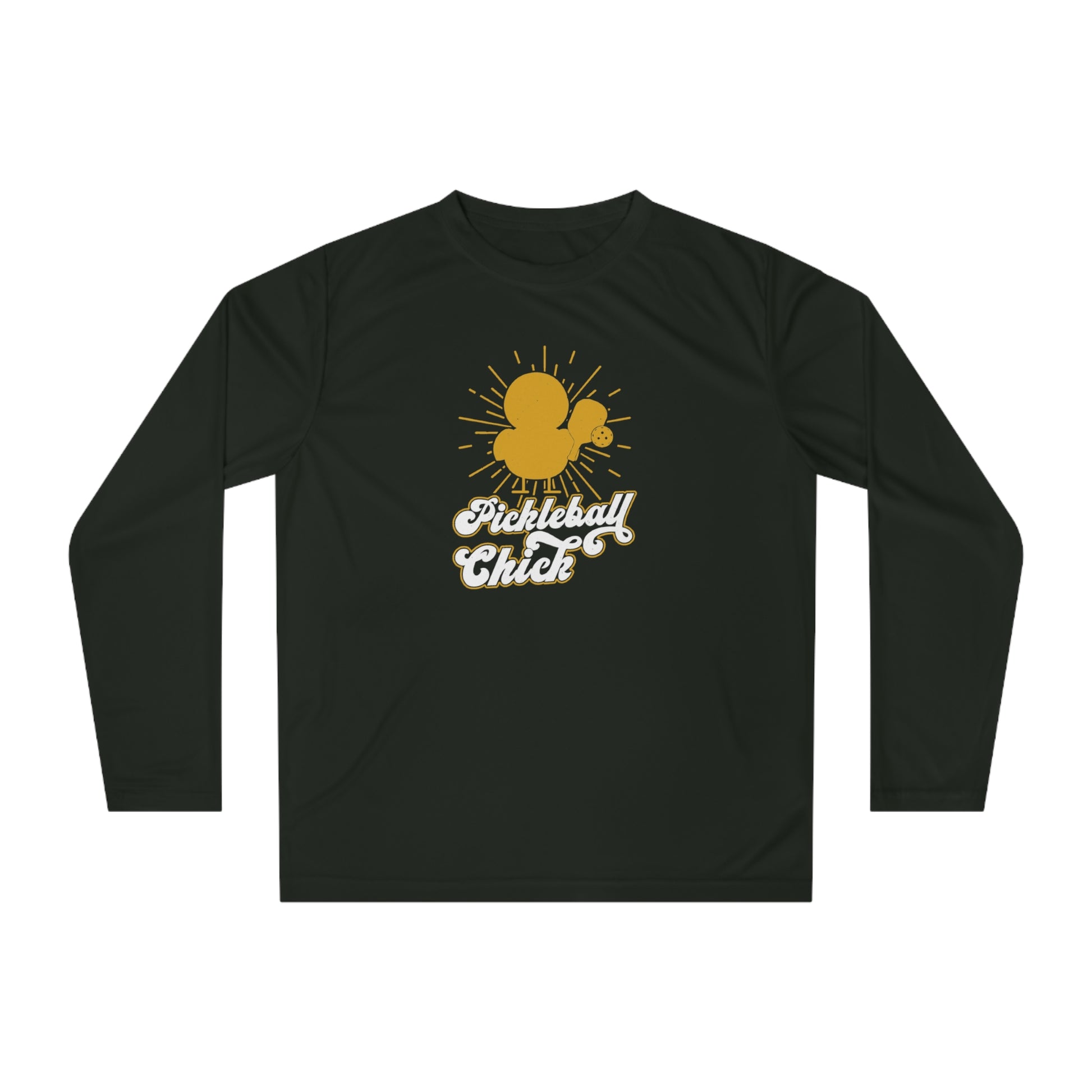 Women's Comfy Pickleball Long Sleeves top - Pickleball Chick Black