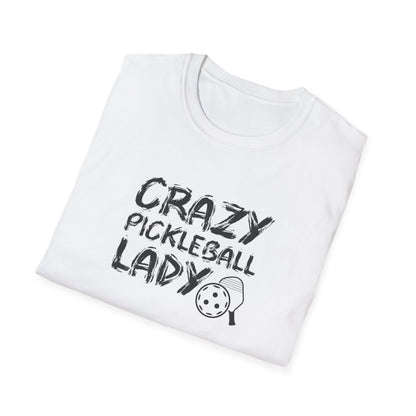 Women's Funny Pickleball T-shirt - Crazy Pickleball Lady
