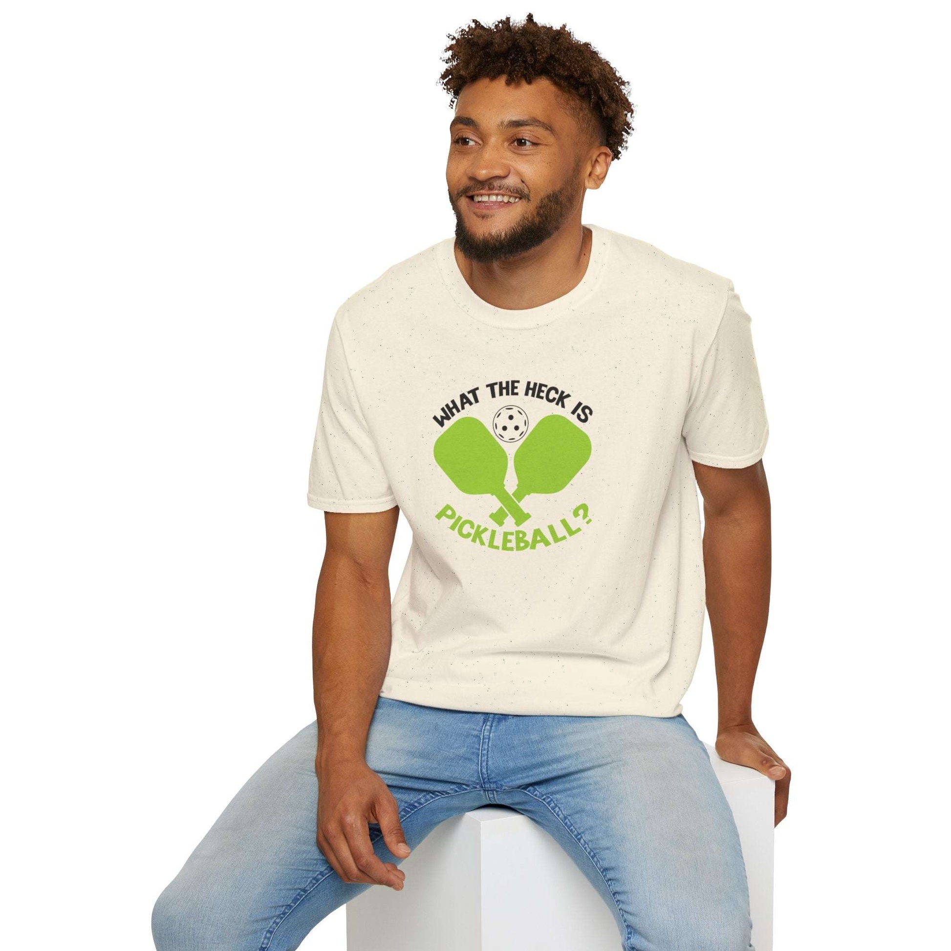 Men's Funny Pickleball T-shirt - What the Heck Is Pickleball?