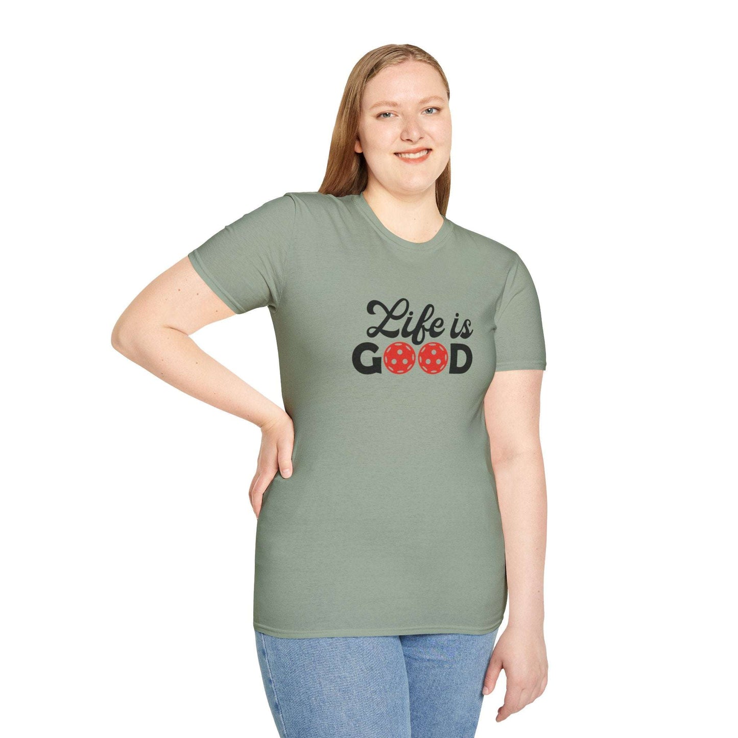 Women's Cute Pickleball T-shirt - Life is Good