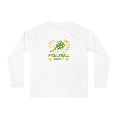 Men's Comfy Pickleball Long Sleeves top - Pickleball Energy White