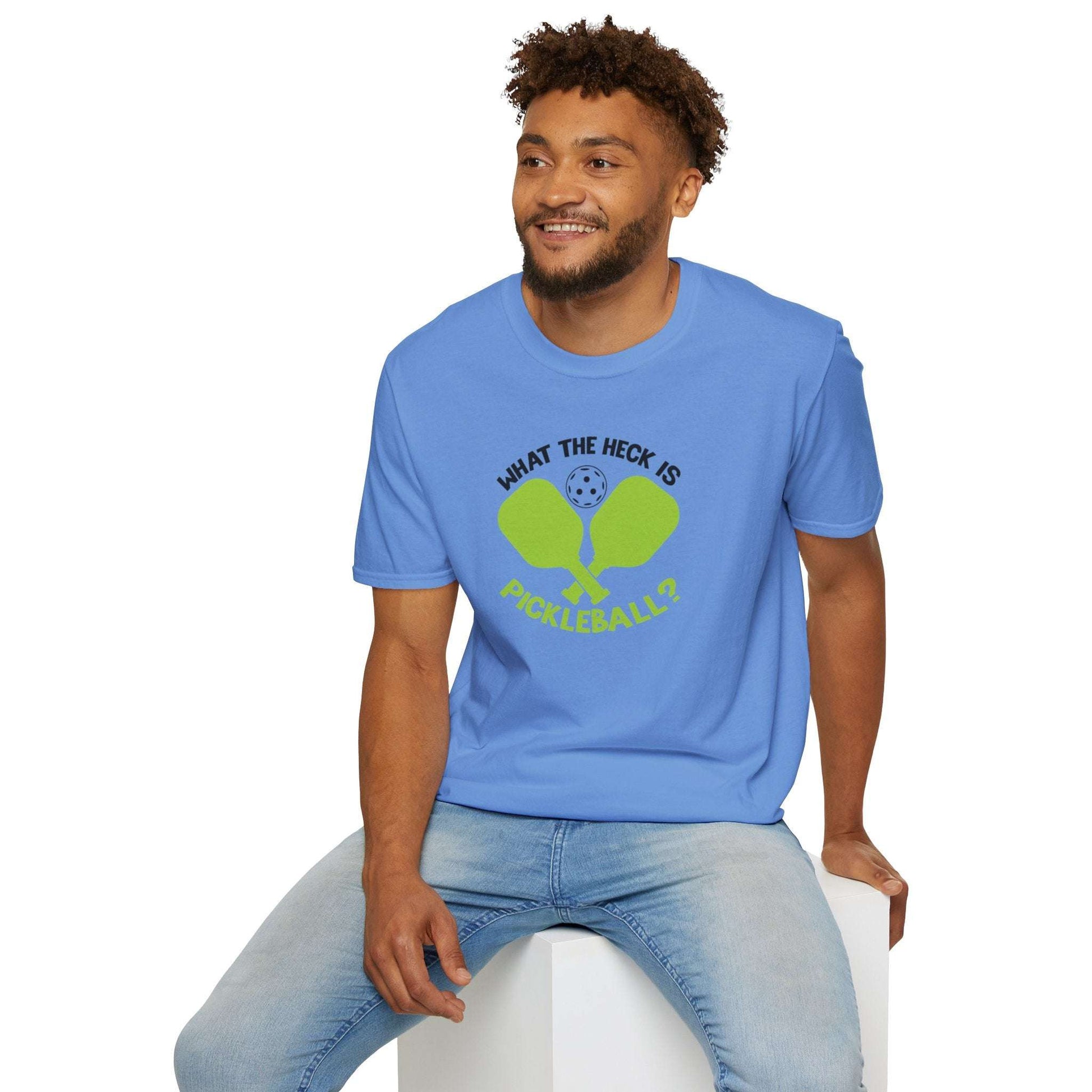 Men's Funny Pickleball T-shirt - What the Heck Is Pickleball?