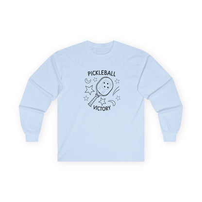 Women's Cute Pickleball Long Sleeves top - Pickleball Victory Blue