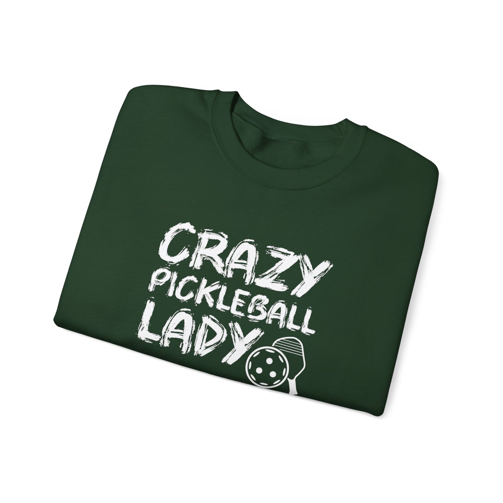 Women's Funny Pickleball Sweatshirt - Crazy Pickleball Lady