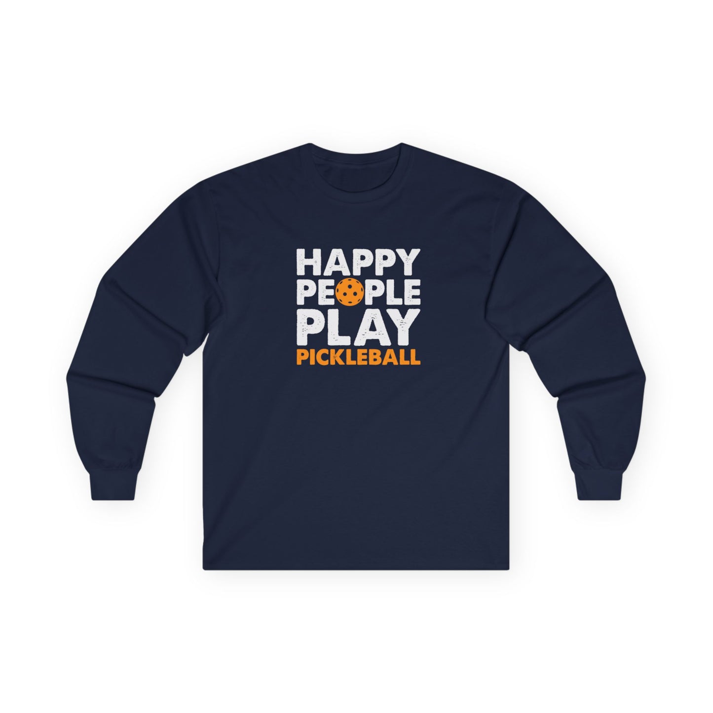 Women's Pickleball Long Sleeves top - Happy People Play Pickleball Navy